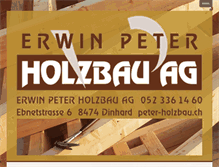 Tablet Screenshot of peter-holzbau.ch
